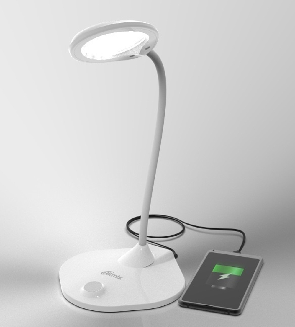 Настольная лампа Ritmix LED-610 без цоколя, 6 Вт, пластик