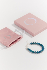 Браслет I AM AMBITIOUS из голубого апатита