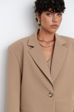 Пиджак свободный костюмный цвета капучино