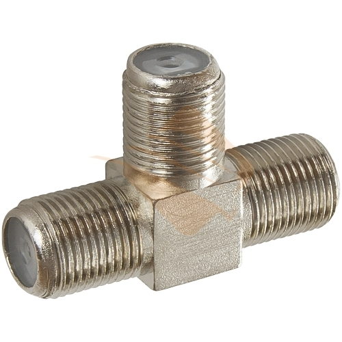 разъем-соединитель кабеля F на три гнезда