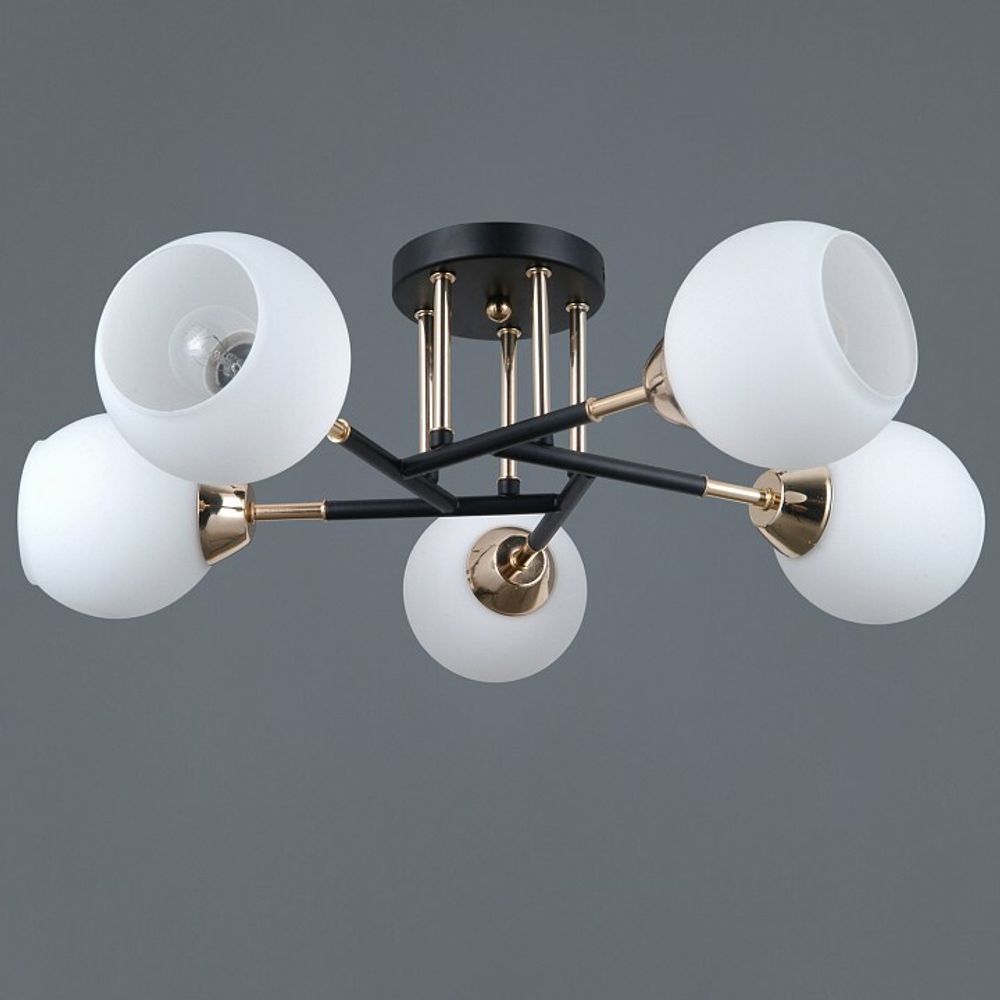 Люстра на штанге ILLUMICO LIBRA IL0689-5CSQ-24 BK FGD LIBRA