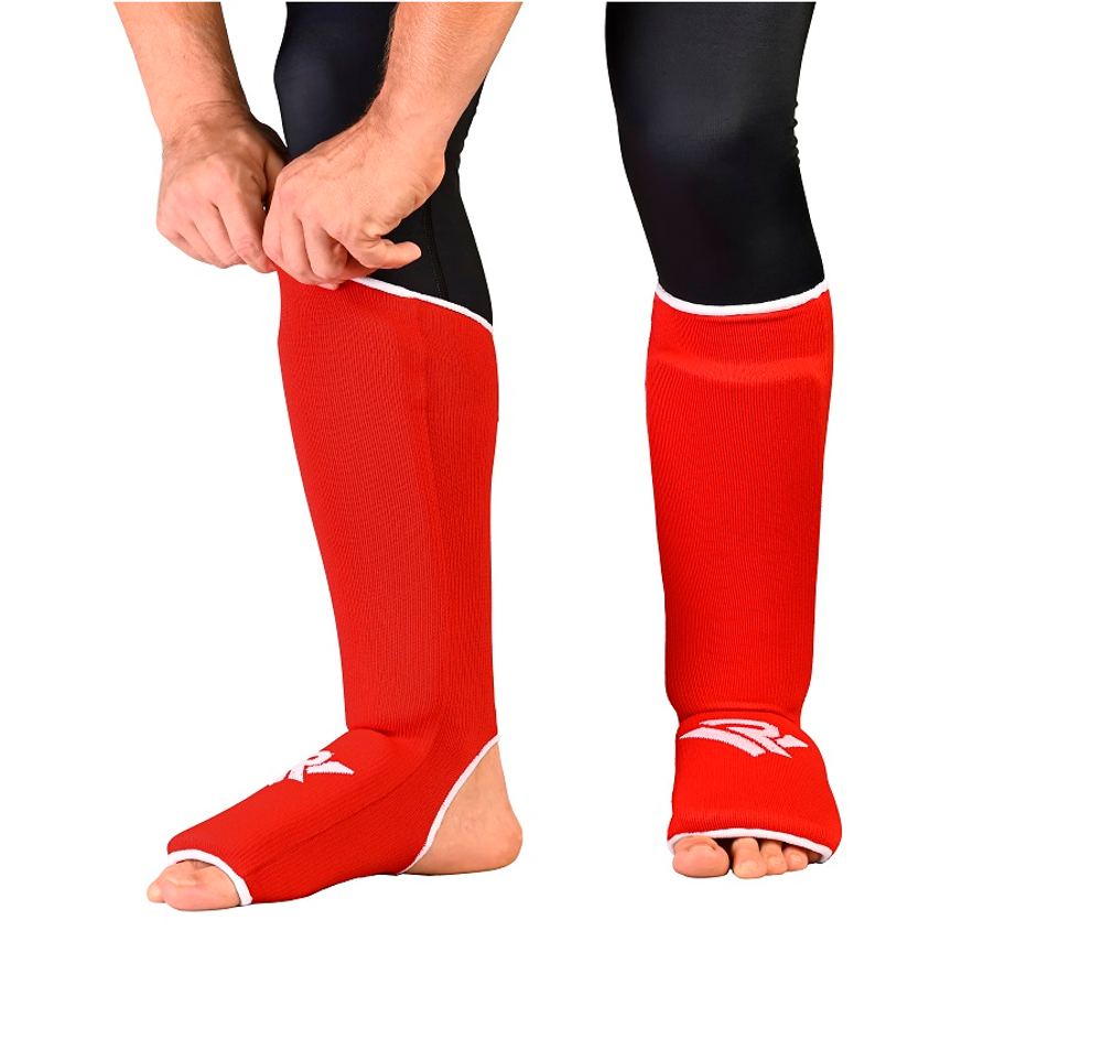 Защита голени и стопы  RV формованная красная