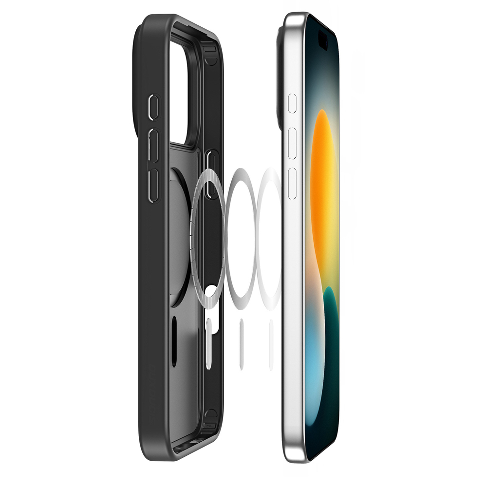 Матовый чехол черного цвета и с MagSafe для iPhone 17 Pro, серия Yind Series от Dux Ducis