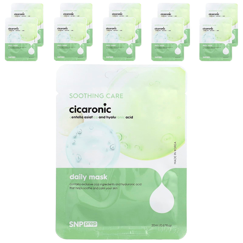 SNP, Daily Beauty Mask, Cicaronic``, 10 листовых масок, по 0,67 (20 мл) каждая
