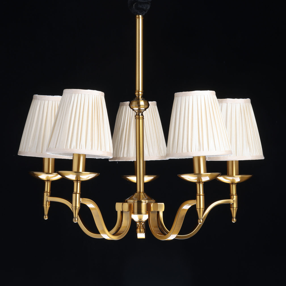 Люстра подвесная MW-Light "Вирджиния", 5 ламп E14, 200Вт, бронзовая