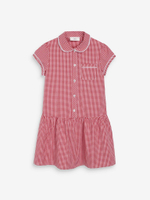 Платье школьное с воротником для девочки Next 120-617, Красный, Белый