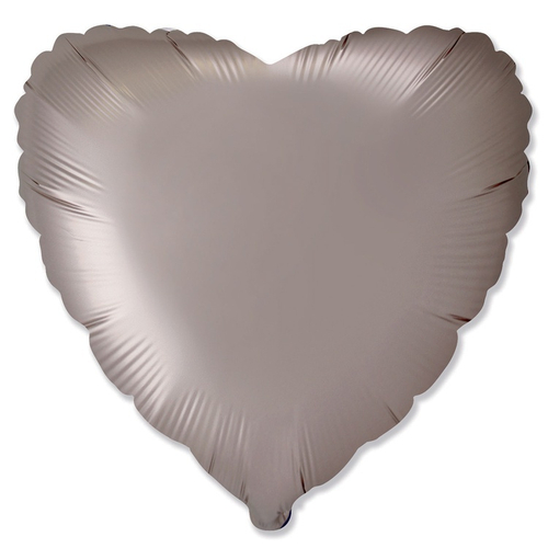 Сердце 18" Грибной Сатин Fm