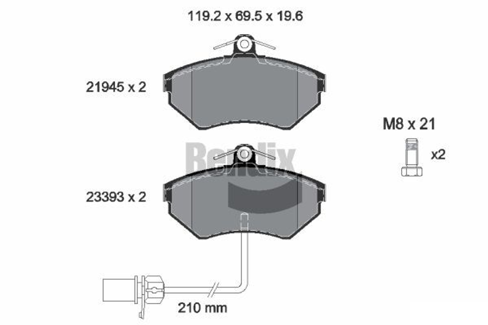 BENDIX Braking - BPD1529-BEN - Brake Pad Set, disc brake