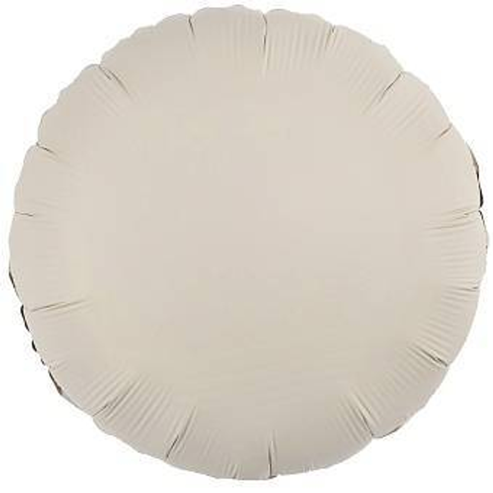 Шар (18''/46 см) Круг, Кремовый Латте, Матовый