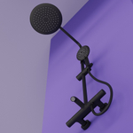 Душевая система Sancos Game с термостатом черный, арт.SC3001MB