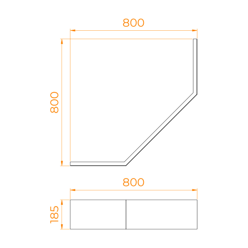 Экран для поддона RGW NT/STYLE (800)