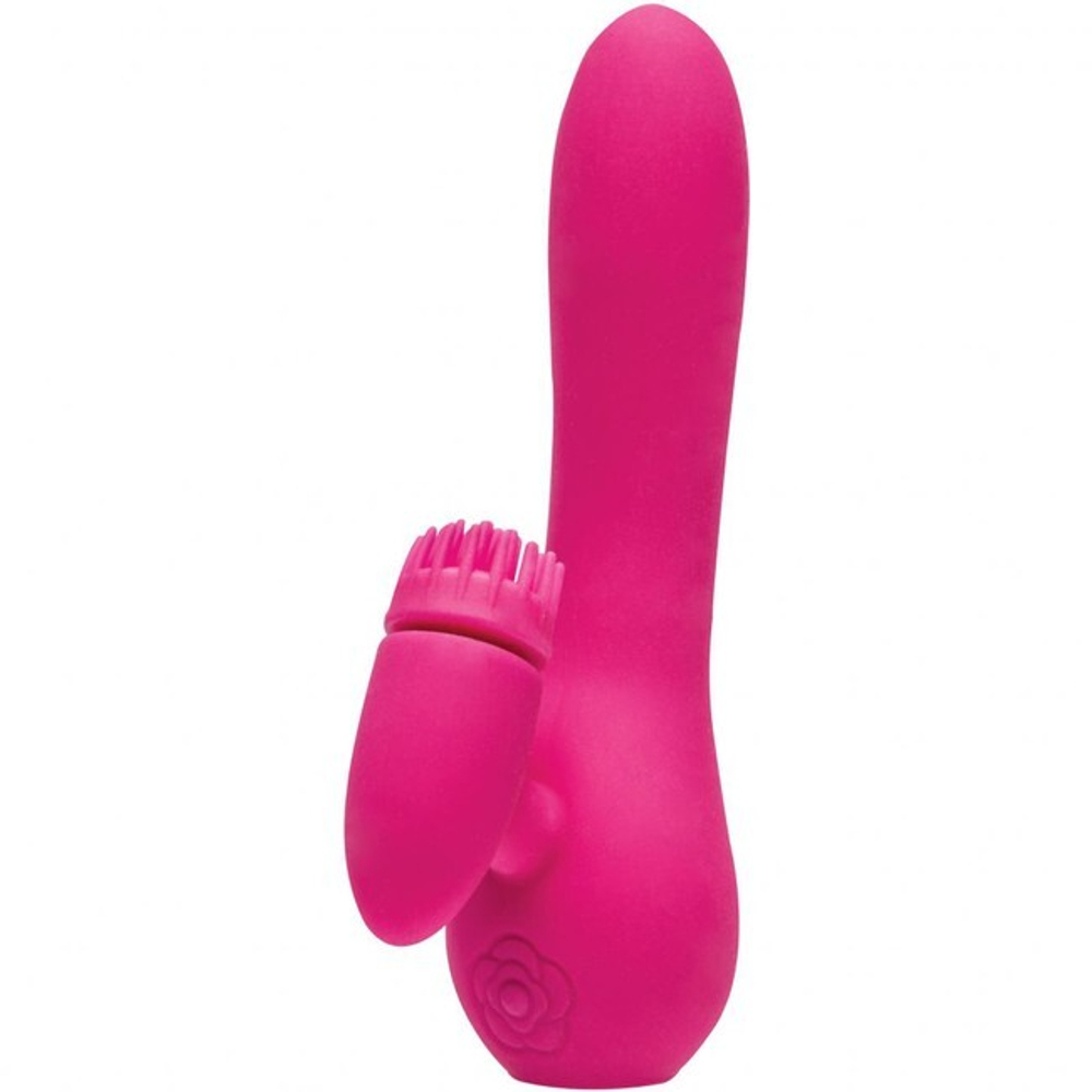 Вибратор с клиторальным стимулятором Kawaii Daisuki 3 (Цвет: розовый)