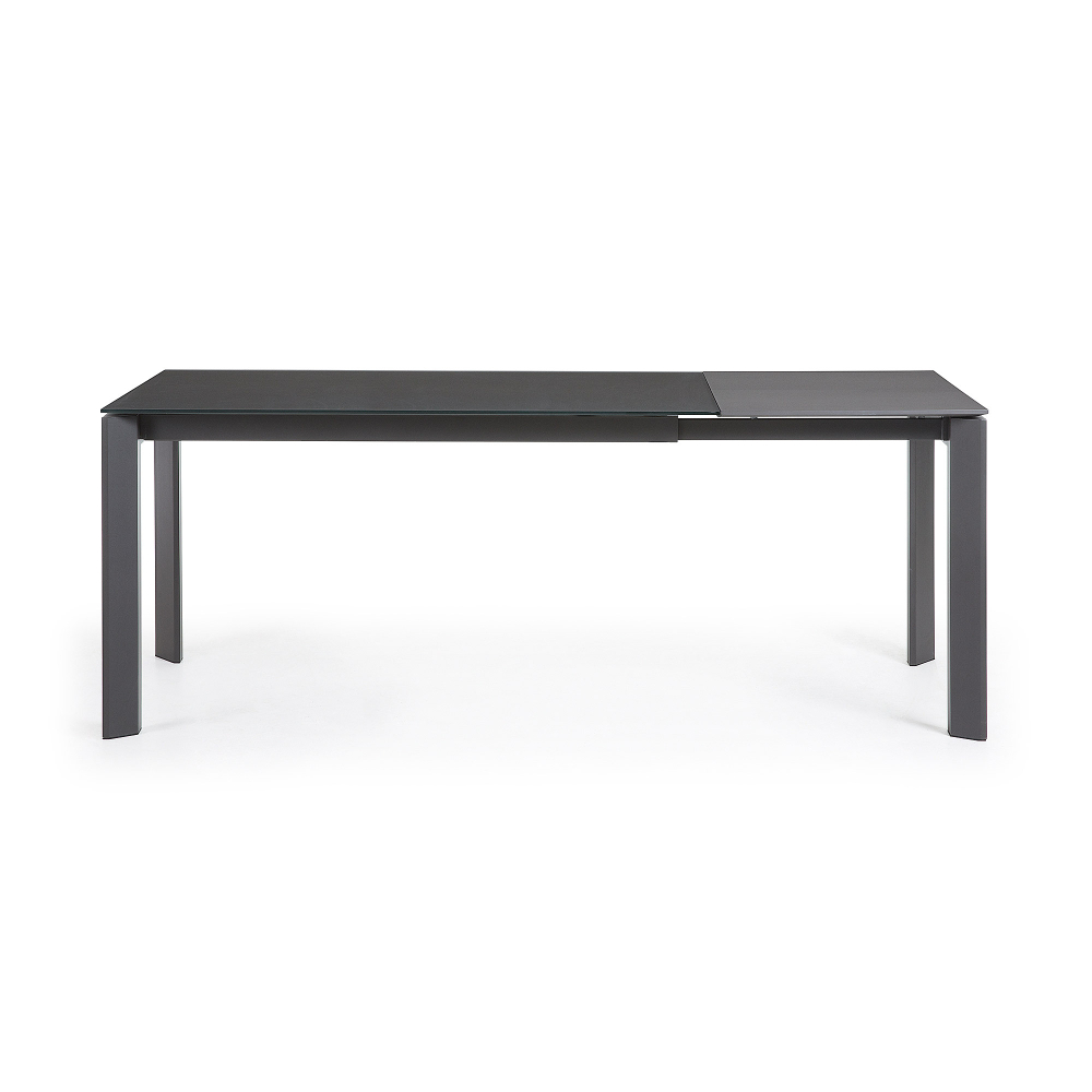 Стол Atta 140 (200) x90 темно-серый, стекло