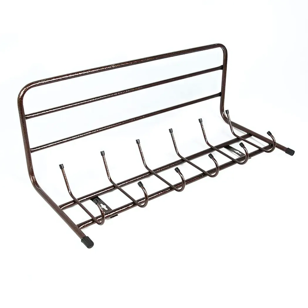 Вешалка настенная с полкой 600*238*268мм (6 крючков) медный антик ВП6А