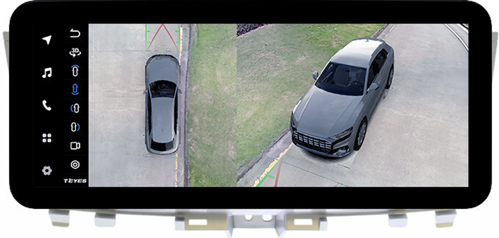 Магнитола для Infiniti QX60, JX35 2012-2016 (пластиковый верх) - Teyes LUX ONE 360 монитор 12.3" 2K QLED на Android 10, 6Гб+128Гб, CarPlay, 4G SIM-слот, 4 камеры в комплекте