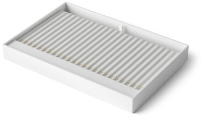 Планшет акриловый/для 24 браслетов/горизонтальный/крючки снизу 40 мм/бороздки/ф.№6/315*213*35 мм.