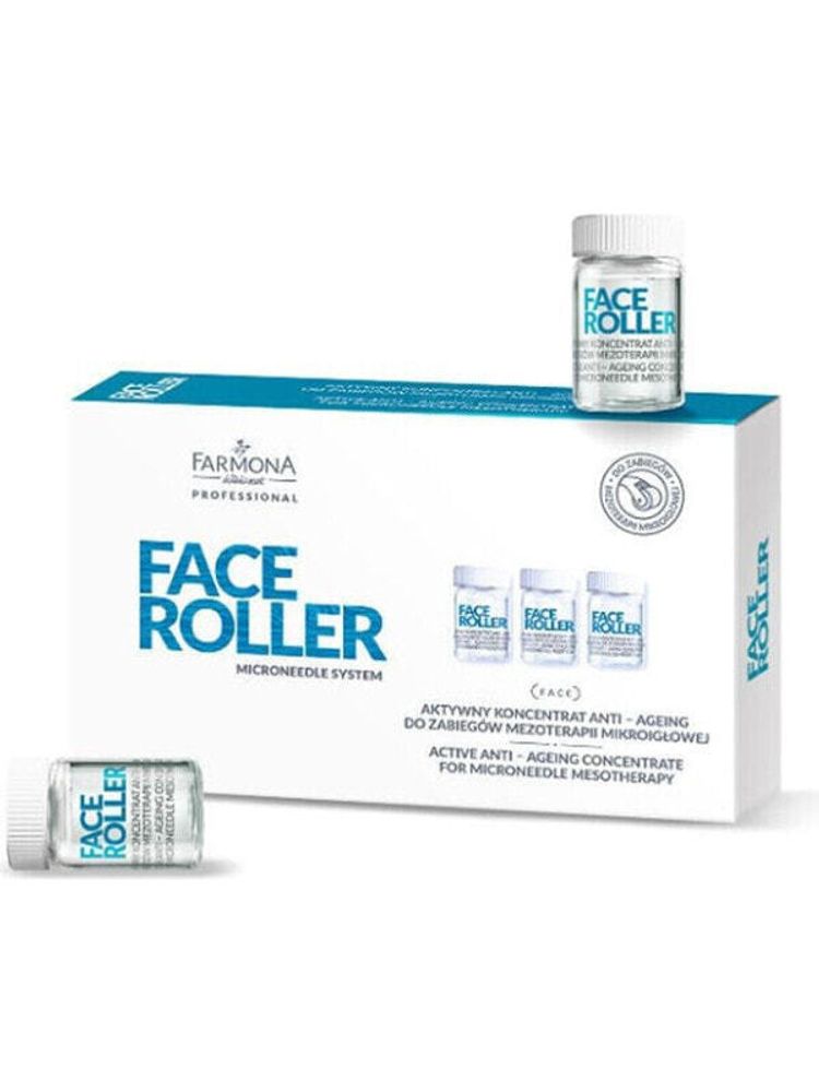 Farmona Farmona Face Roller Aktywny koncentrat anti-ageing do zabiegów mezoterapii mikroigłowej 5x5ml - 0000048539