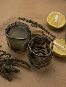 Набор изогнутых рюмок для водки, черный, 60 мл, 6 шт.