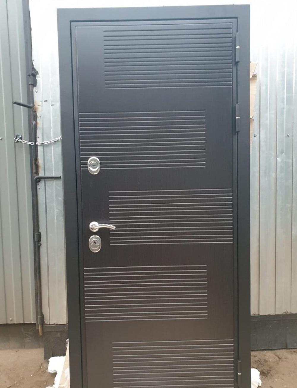 Входная металлическая дверь  RеX (РЕКС) Премиум ФЛ-185 Венге / ФЛ-117 Белый силк сноу 16 мм