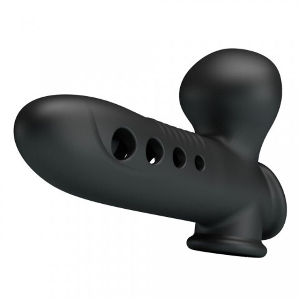 Насадка на пенис с эффектом расширения «Pretty Love Airbag Penis Sleeve Tyronn» черная