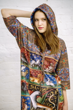 Платье "Бестиарий", по мотивам средневекового бестиария Бартоломея Английского