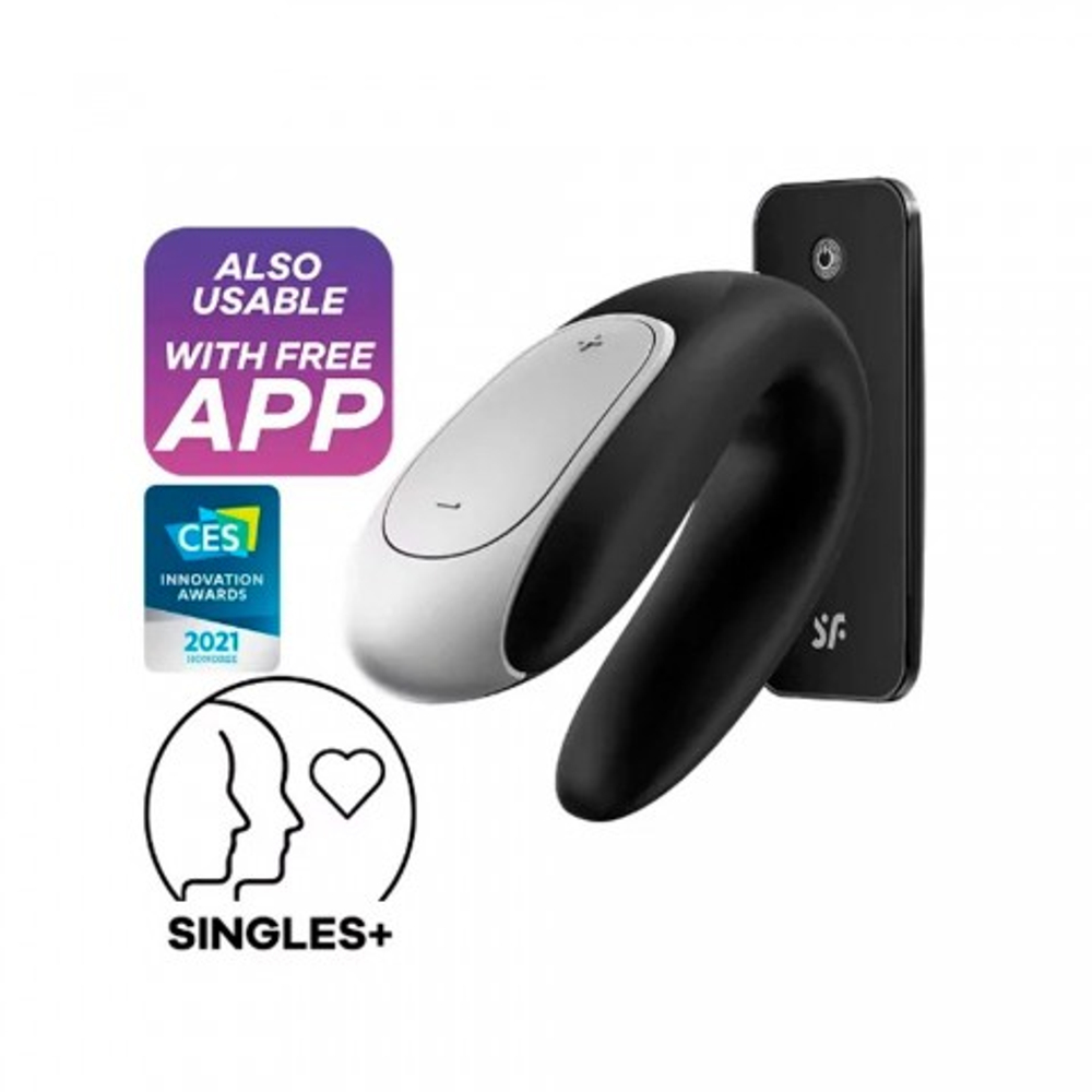 Смарт вибратор для пар Satisfyer Double Fun Connect App черный