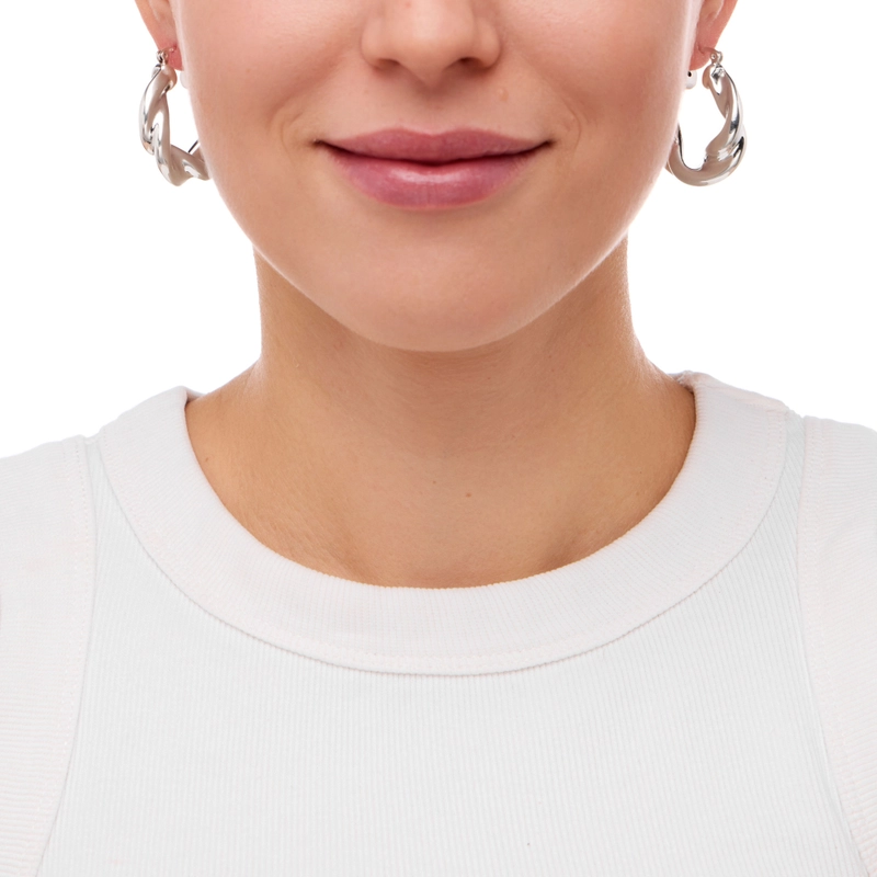 Серьги Широкие Плетенные