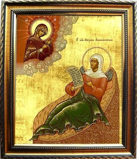 Матрона Анемнясевская блаженная. Икона на холсте.