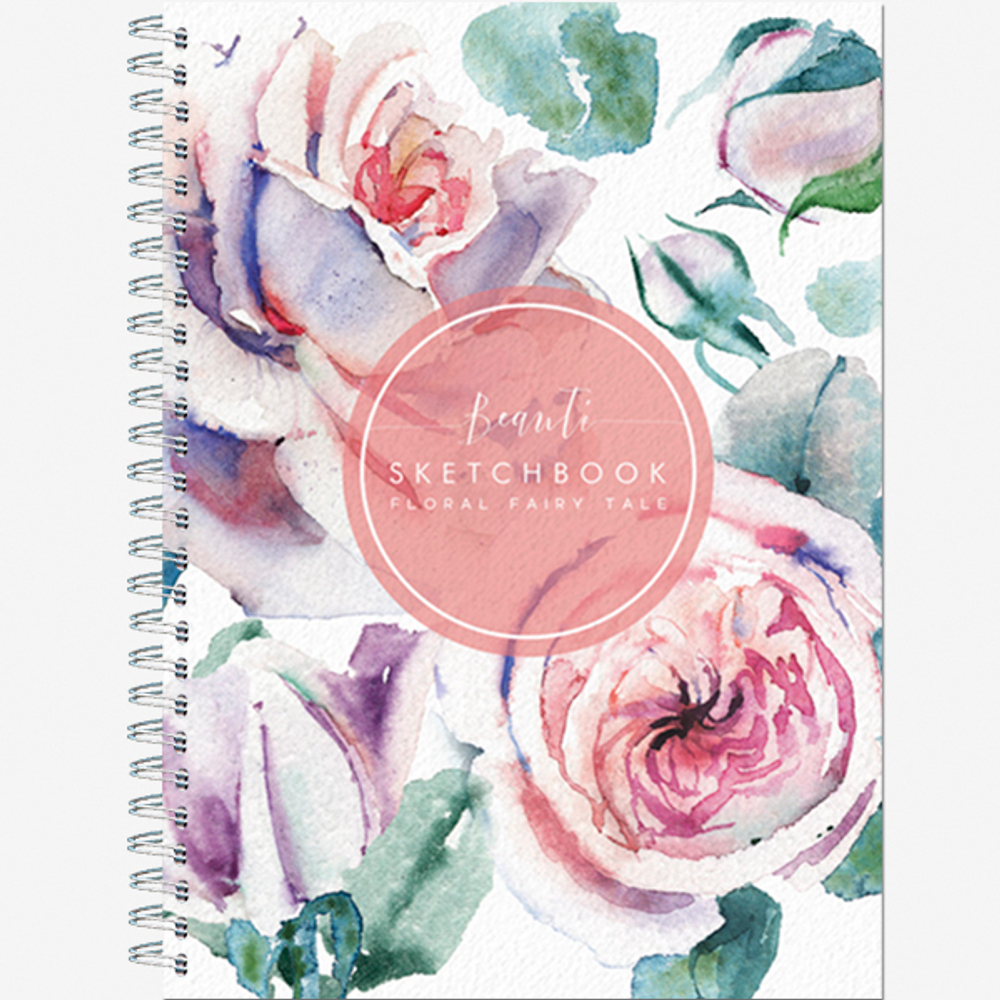 Блокнот-скетчбук SKETCHBOOK А5 с жесткой обложкой 60л. "Флора Арт"