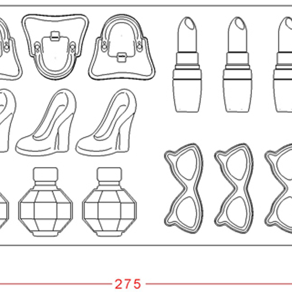 478 | Форма для шоколадных изделий (275*175 мм)