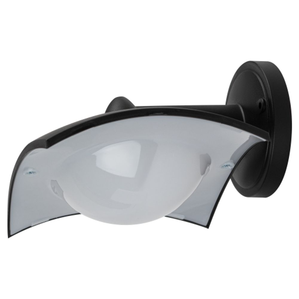 Садово-парковый светильник ЭРА ДБУ 07-8-004 Дели 4 черный 4 гранный настенный IP44 светодиодный 8Вт 6500K | Садово-парковые светильники