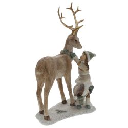 GAEM Фигурка декоративная "Олень и дети", L20 W9 H23 см