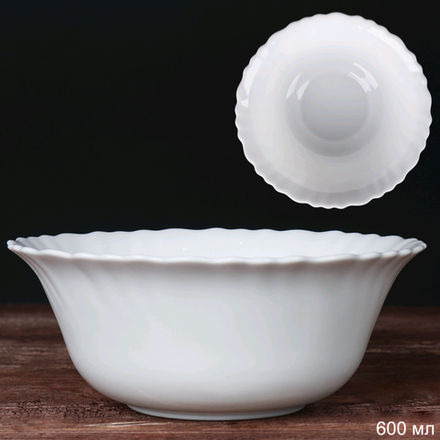 Тарелка глубокая суповая 600 мл 152 мм белый / LHW60/6 (WHITE) /уп 6/72/ 691082