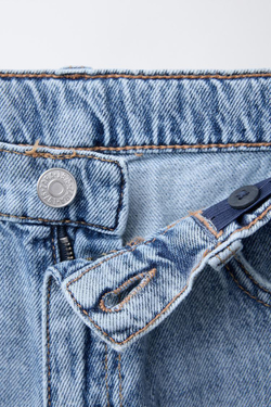 ZARA ДЖИНСЫ RELAXED BAGGY, ГОЛУБОЙ