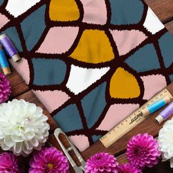 Ткань шелк Армани ненасыщенный крупный витраж