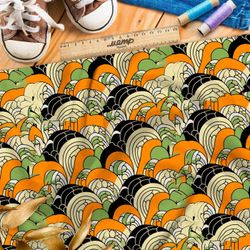 Ткань премиум габардин абстрактные волны