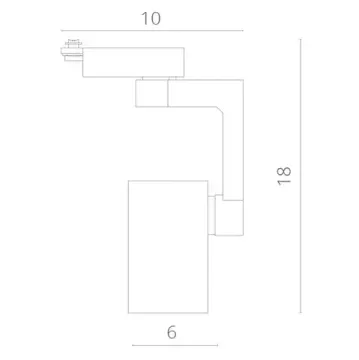 Трековый однофазный светильник 10W 3000K A2311PL-1WH белый Traccia Arte lamp
