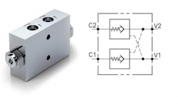 Гидрозамок двухсторонний 003.047.AWO.A G1/4, 15 л/мин, VBPDE A