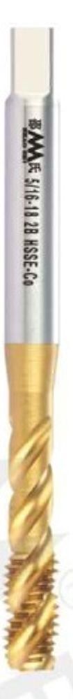 Метчик машинный No8-32 UNС DIN-371 HSSE-Co 2BX TIN SA522005
