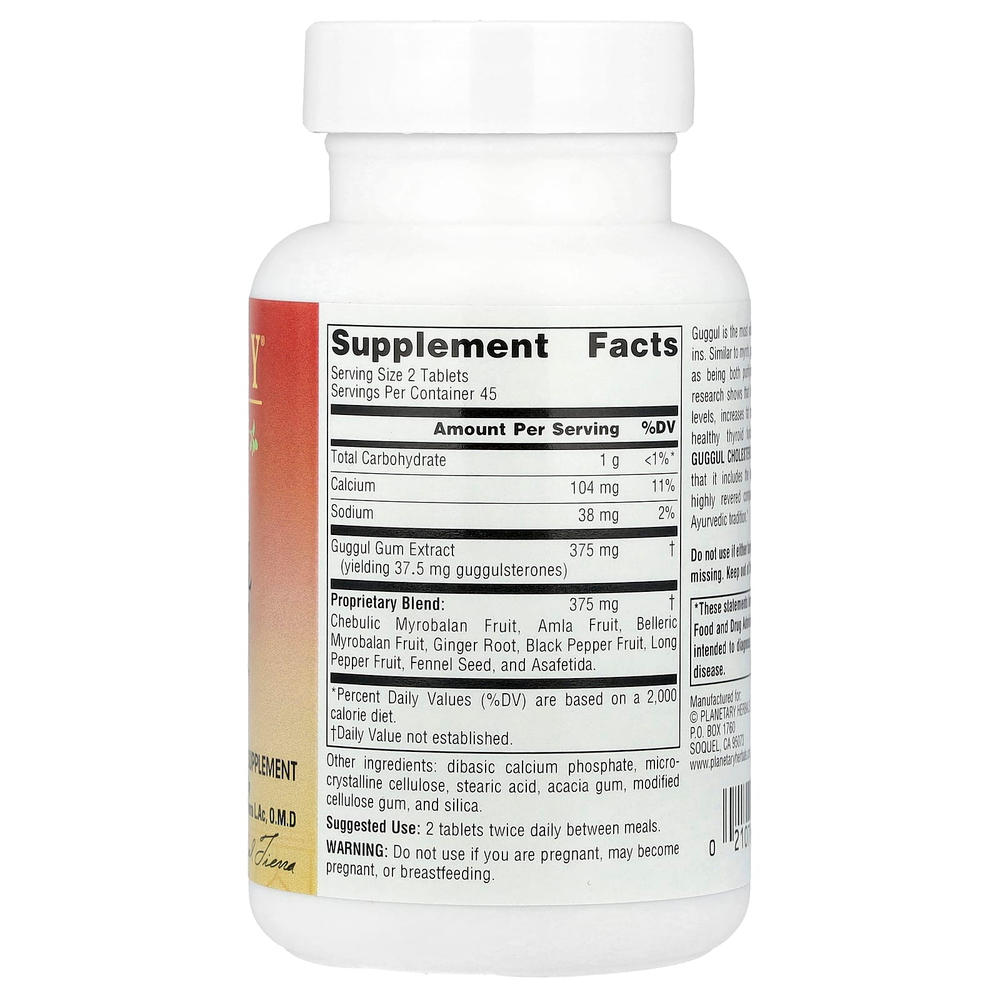 Planetary Herbals, Ayurvedics, Guggul Cholesterol Compound™, 90 таблеток