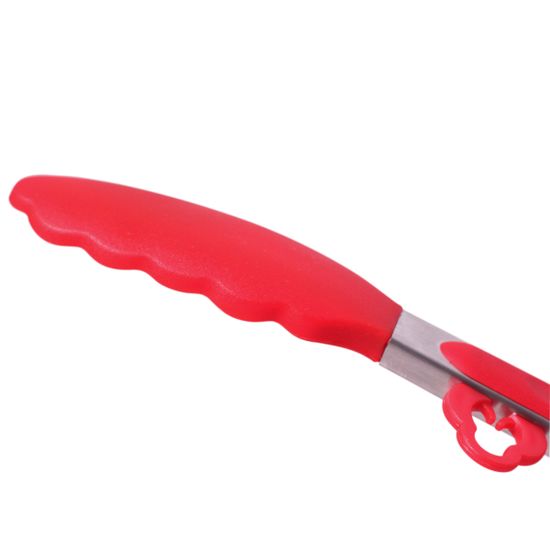 Щипцы силиконовые 23 см. Kamille КМ 7511 с ручками из нержавеющей стали