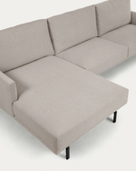 Диван Galene 3-местный с левым шезлонгом, бежевый, 254 см