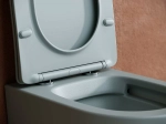 Унитаз подвесной Ceramica Nova Balearica Rimless CN6000MH безободковый, с крышкой микролифт, антрацит матовый