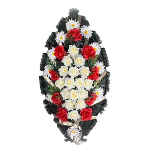 Похоронный венок из искусственных цветов «Классика №52» (90 см)