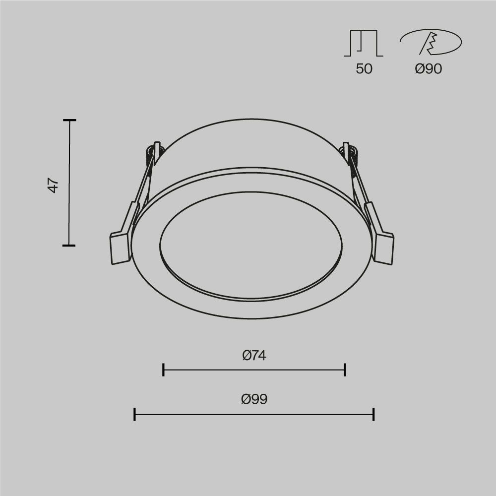 Светильник встраиваемый Maytoni   DL130-GX53-W