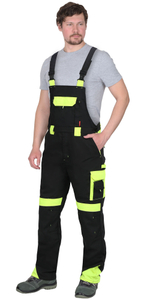 Костюм СИРИУС-ОНИКС куртка, п/к черный с лимонным