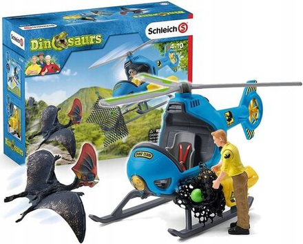 Фигурки Schleich Dinosaurs - Игровой набор Вертолет Воздушная атака - Шляйх Динозавры 41468
