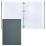 Тетрадь на кольцах БОЛЬШАЯ А4, 215х305 мм, 100 л., твердый картон, клетка, BRAUBERG, "Rhythm", 405407