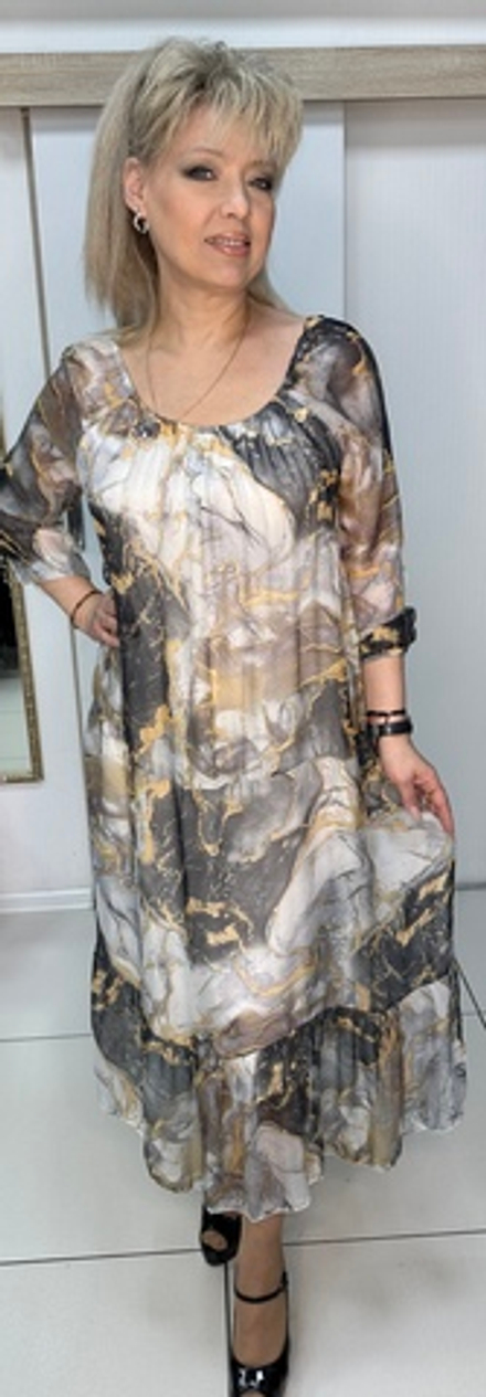 Нарядное двойное платье с регулировкой декольте