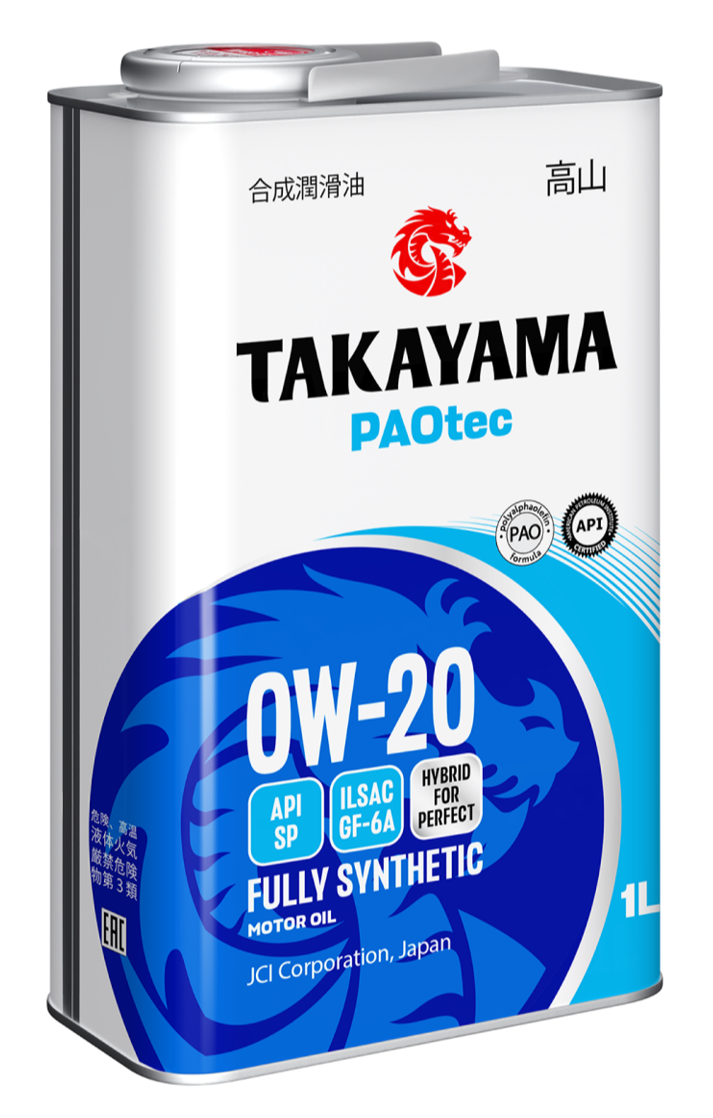 TAKAYAMA ILSAC GF-6A 0w20 PAOtec 1л метал